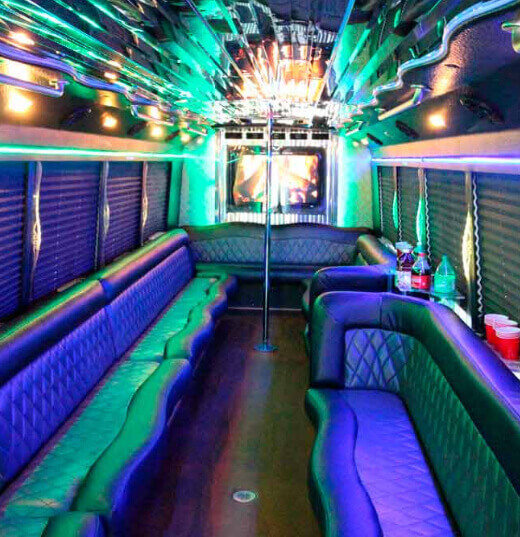 party bus rental interior